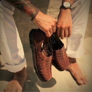 Sunsteps Leather Hurrache Sandals Mens Size 9